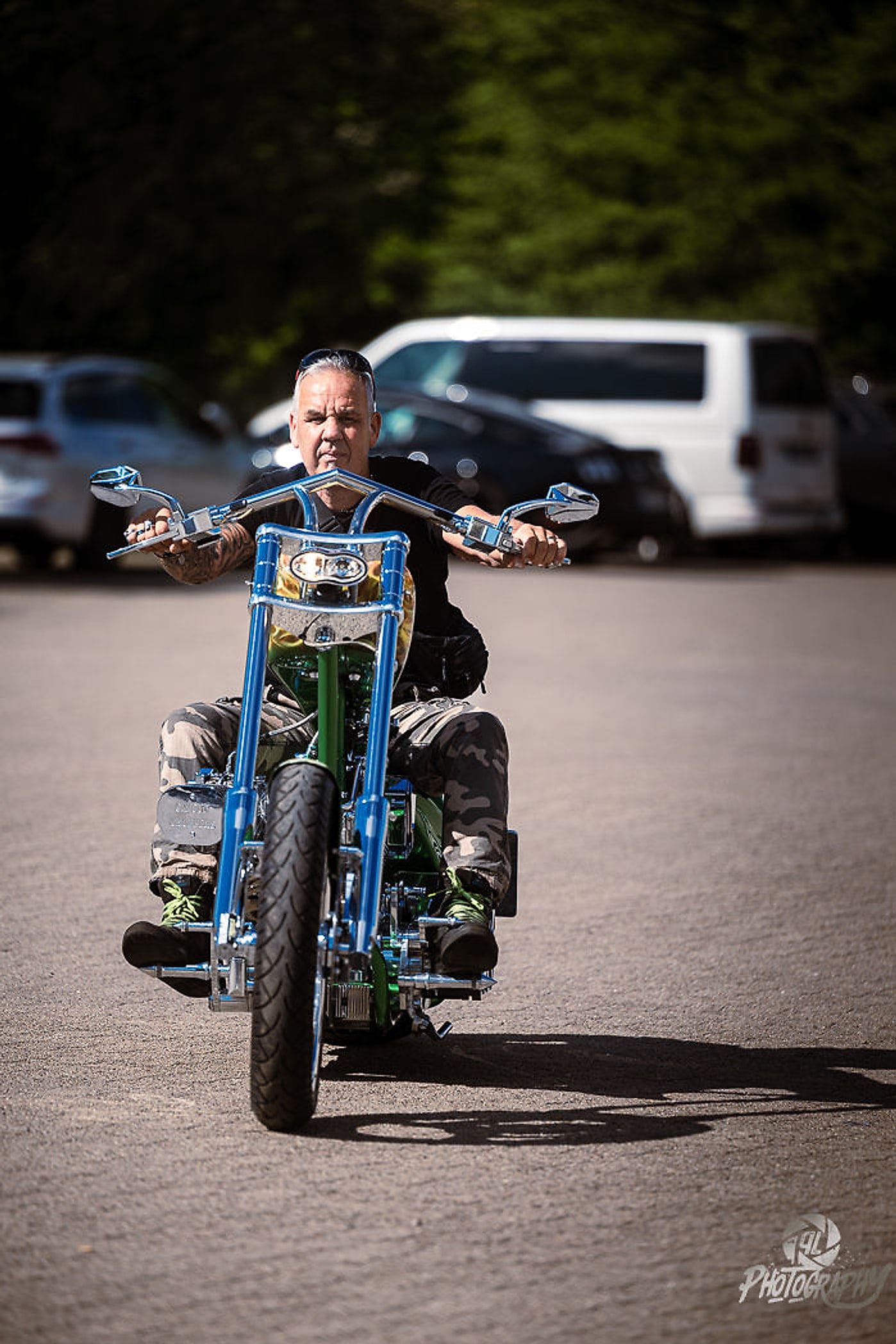 Chopper fährt aufs Gelände